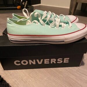 Converse Mint Green Low Top Sneakers